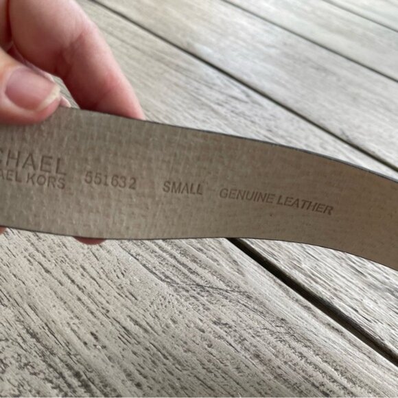 Michael Michael Kors Black Leather Wide Belt Womens Size Small - Picture 4 of 6